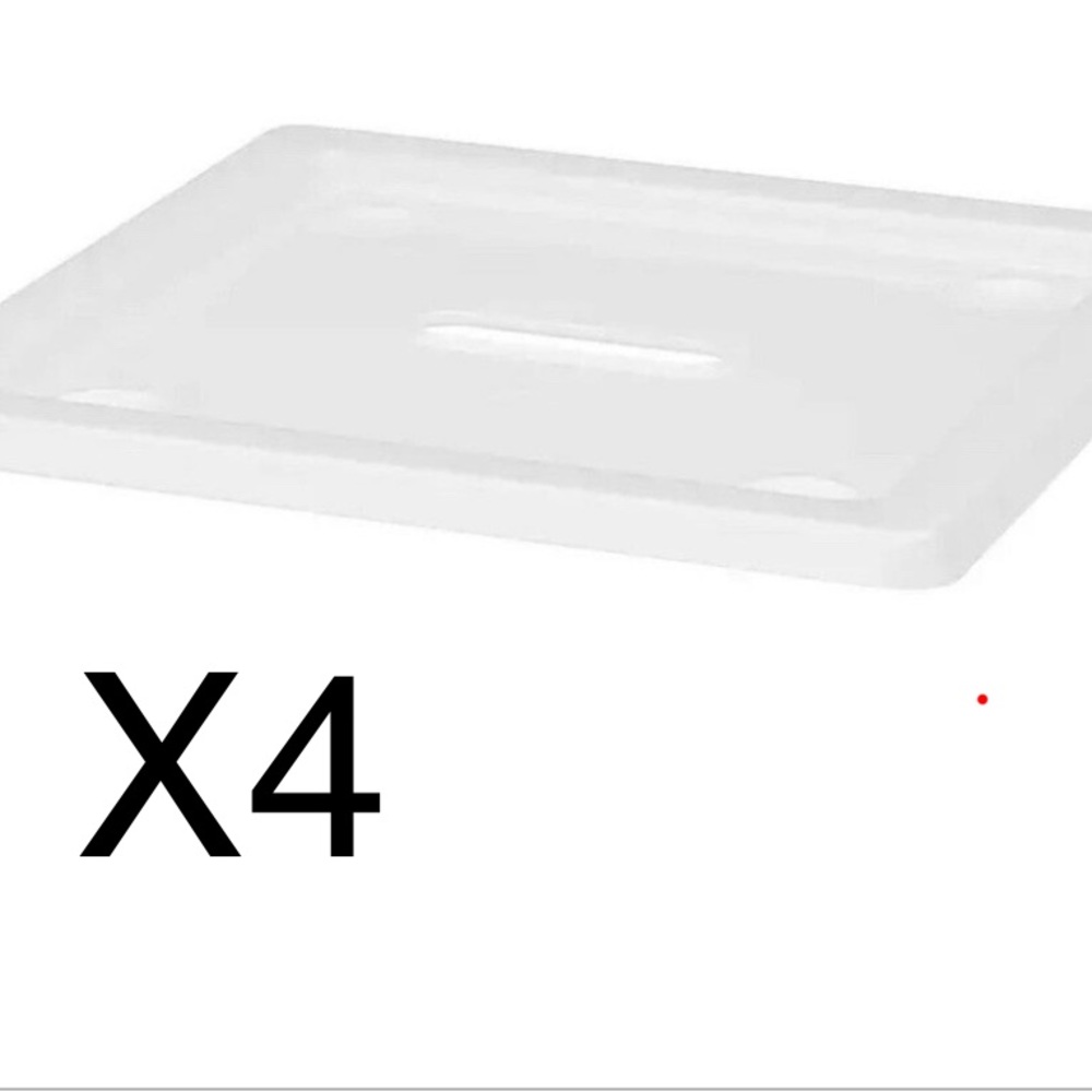 4x IKEA VESSLA Lid, White, 15 ¼" x 15 ¼" (700.648.85) NEW